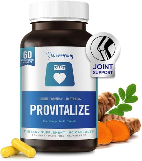 BB Company Provitalize | Probiotics for Women Digestive Health, Menopause | Sexy Midsection Curves, Bloat, Joint Support | Turmeric Curcumin | Packaging Vary | Now (Formerly Better Body Co.)(60 Ct)