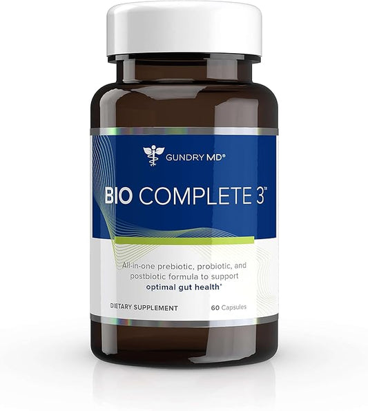 Gundry MD® Bio Complete 3 - Prebiotic, Probiotic, Postbiotic to Support Optimal Gut Health, 30 Day Supply (New Formula)