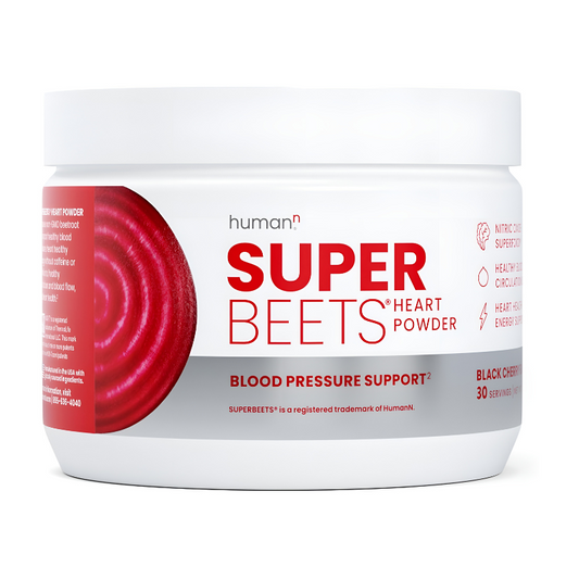 HumanN SuperBeets Beetroot Powder - Nitric Oxide Boost for Blood Pressure, Circulation & Heart Health Support - Non-GMO Superfood Supplement - Black Cherry Flavor, 30 Servings - catagory- health- supplements - product image- Muzsha Ltd- trendhub